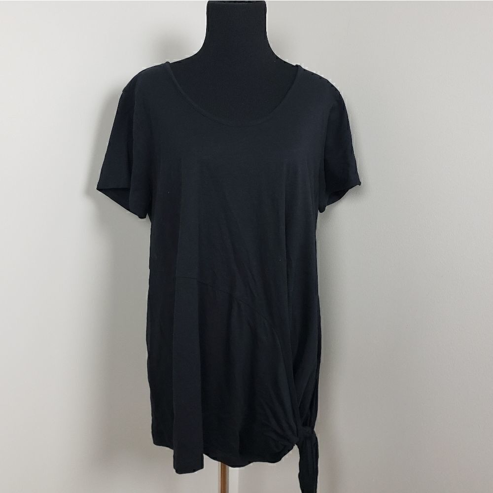 Belle Sky Black Maternity Top
